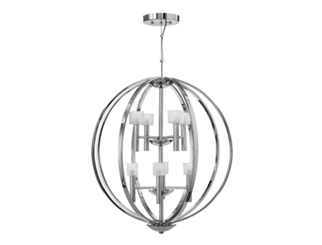 Lustre HINKLEY Qn-Mondo8 Aço Mondo Vidro Fosco G9 8 Lâmpadas