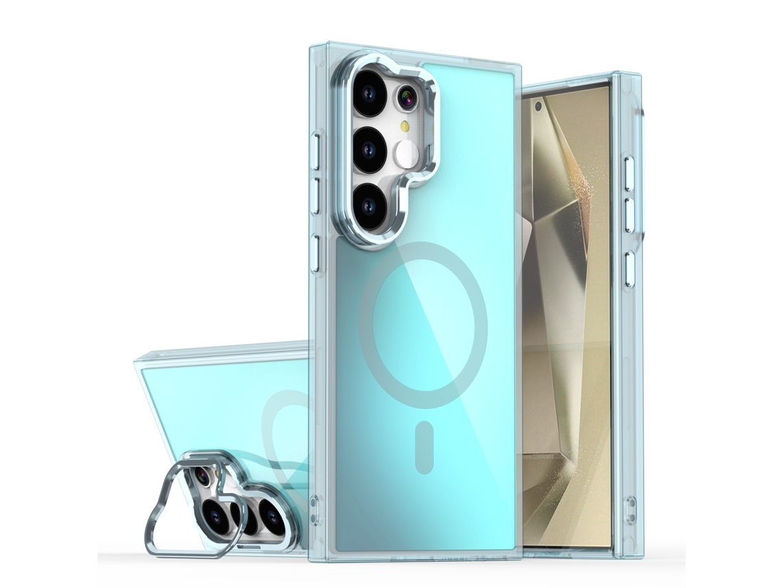 Compatível Com A Capa Magnética Samsung Bright Shadow Chameleon.azul Celeste modelo Com Suporte De Lente - S26