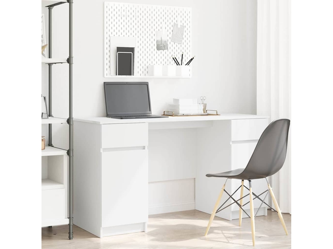 Vidaxl Mesa Branco Derivados De Madeira 140 X 49 X 76 Cm