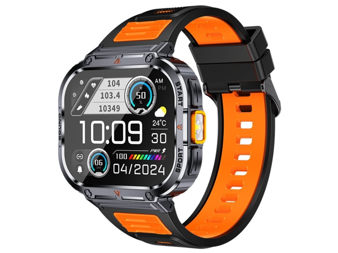Smartwatch Com Chamada Bluetooth Lanterna Frequência Cardíaca Oxigênio No Sangue E Monitoramento De Pressão Arterial E Modos Yunzii
