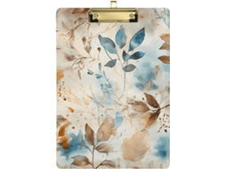 Prancheta Com Estampa Floral Em Aquarela Restaurante, Prancheta Transparente Tamanho Ofício Empilhadeira