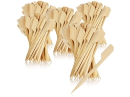 500 Espetos De Bambu Para Finger Food - Espetos De Madeira Bi-pontos - 9cm Com Dentes