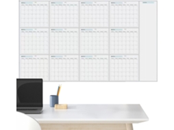 Agenda Anual Apagável De 12 Meses, Calendário De Parede Gigante Em Branco Sem Data Para Organização E