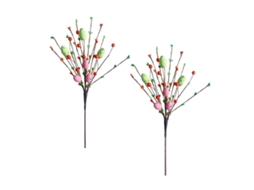 Laxiscreed Ovos De Páscoa Com Miçangas De Arroz E Bouquet Turquesa, Pack De 2