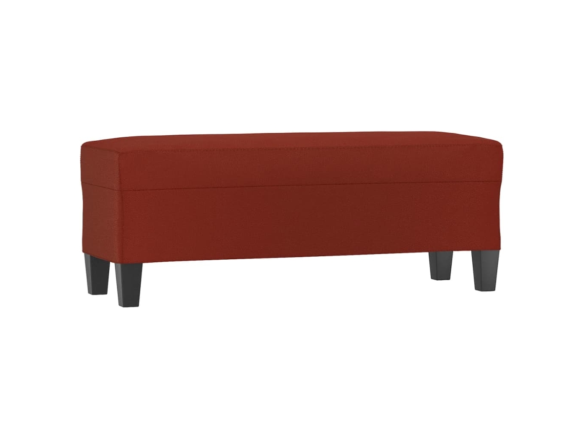 Bench, Benches Vidaxl Vermelho Couro Artificial (100 X 35 X 41 Cm)