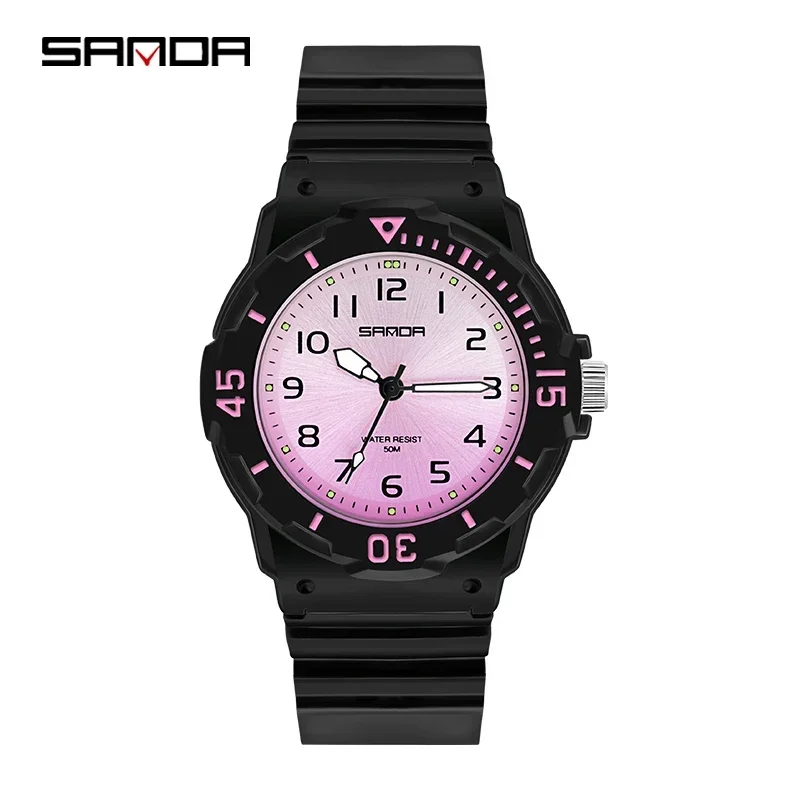Relógio Feminino MDUG resistente à água até 50 metros, pulseira de Tpu, cores variadas