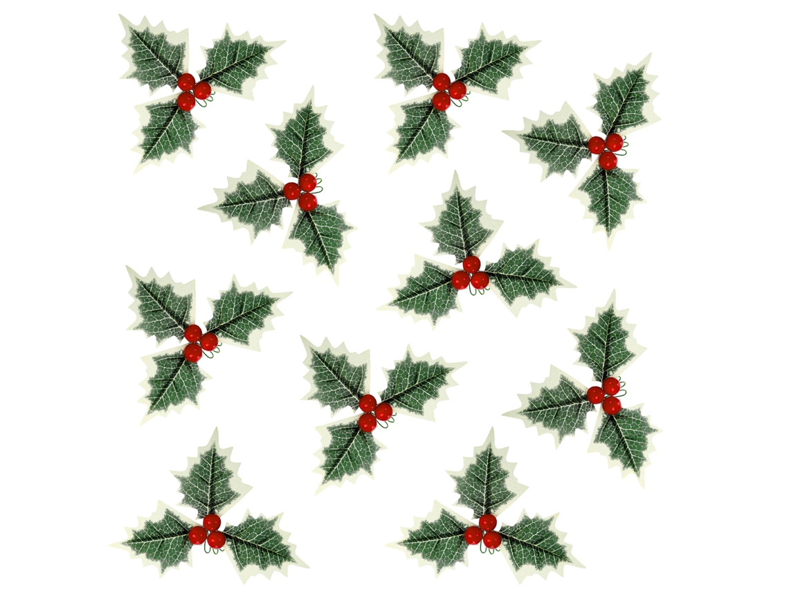 Pack de Frutos Vermelhos e Folhas Artificiais para Natal LAXISCREED