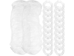 Conjunto de 50 capas protetoras para volante de carro em PVC branco.