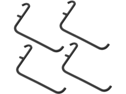 Conjunto De 4 Ganchos Metálicos Para Painel Perfurado, Garagem, Organi