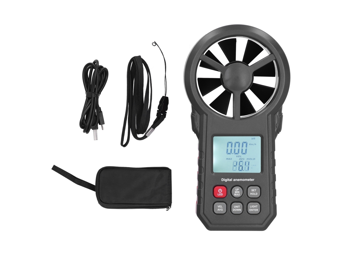 Anemômetro Digital Bluetooth WT87B com Luz de Fundo | S/MARCA
