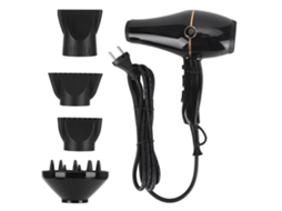 2026 secador de Cabelo Profissional Ajustável Potente Secador Elétrico Ferramenta de Estilo de Cabelo Preto Plugue Eu 220v
