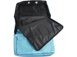 Bolsa para guardar arreios de cavalo, feita com tecido impermeável e com 3 ganchos para facilitar o armazenamento.