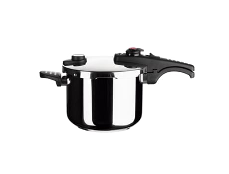 Panela De Pressão 6 L G Sola Aço Inox 18/10, Tripla Segurança, Rápida E Super Rápida, Indução E Lava Louças, Livro De Receitas