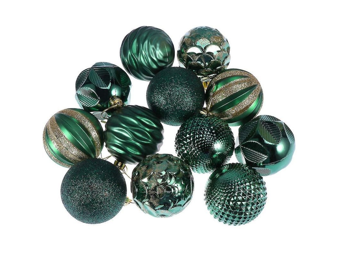 Esferas Navideñas Anti-rompientes Brillantes Decoración 12 Piezas