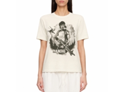 Rockinstone Rambo Movie Watercolor Solid Natural Adult T-shirt Size:s