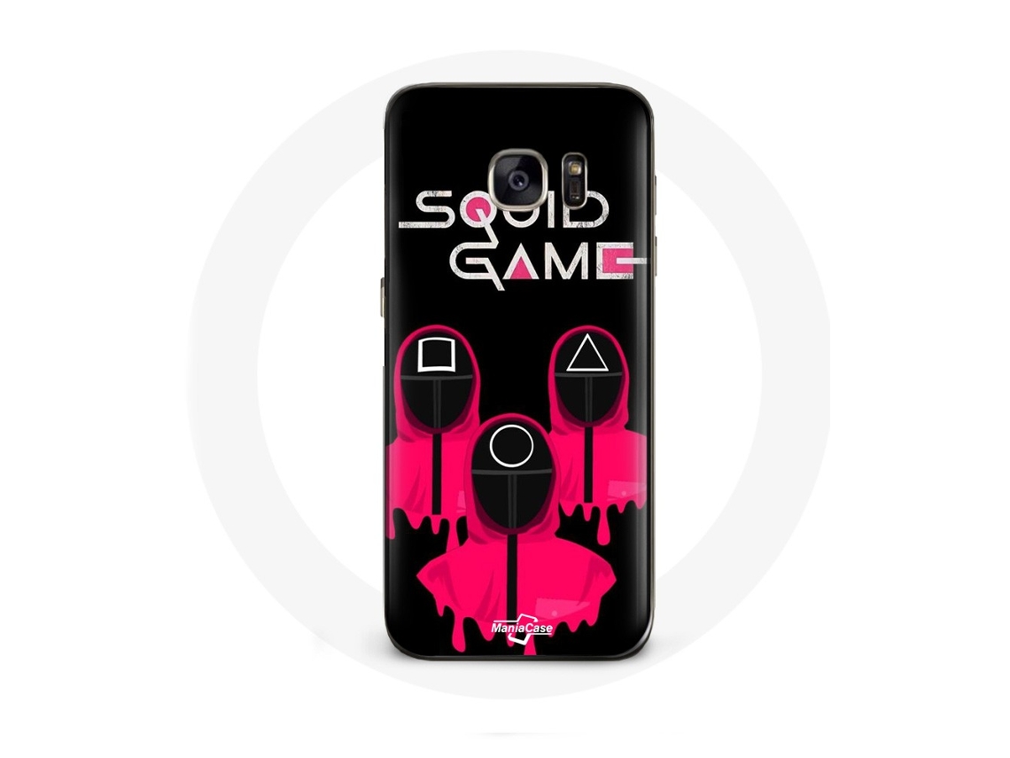 Capa para Samsung Galaxy S6 Edge Squid Game máscaras borda triângulo ecírculo