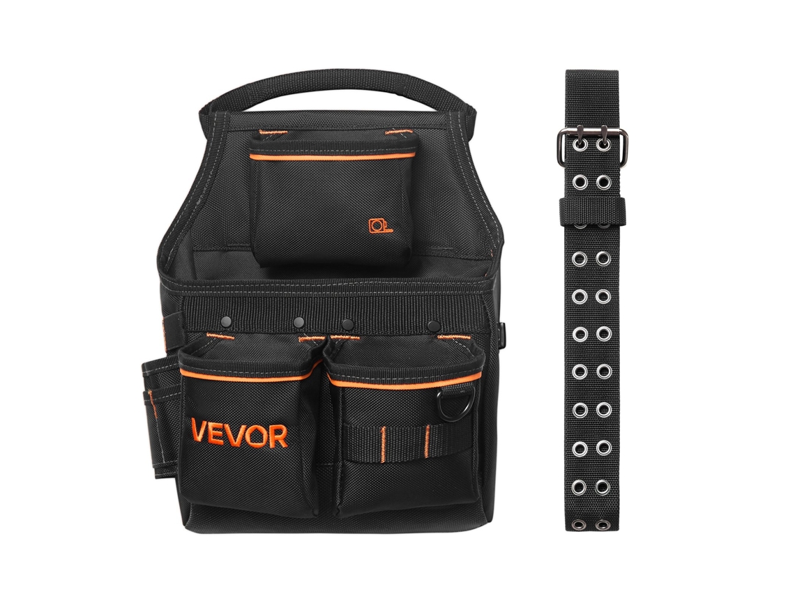 Cinto Porta Ferramentas Artesanal Com 14 Bolsos Ajustável De 830 A 1270 Mm Vevor