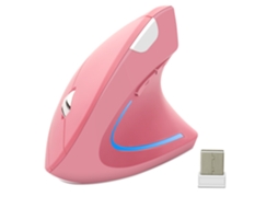 Rato Vertical Ergonómico, Rato Sem Fios Para Escritório, Rosa