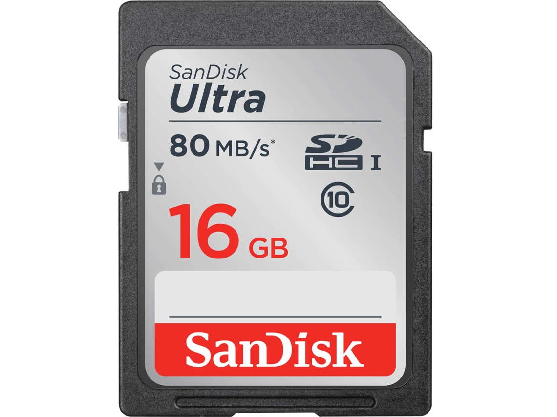Cartão de Memória SD SANDISK Ultra 16GB Class10