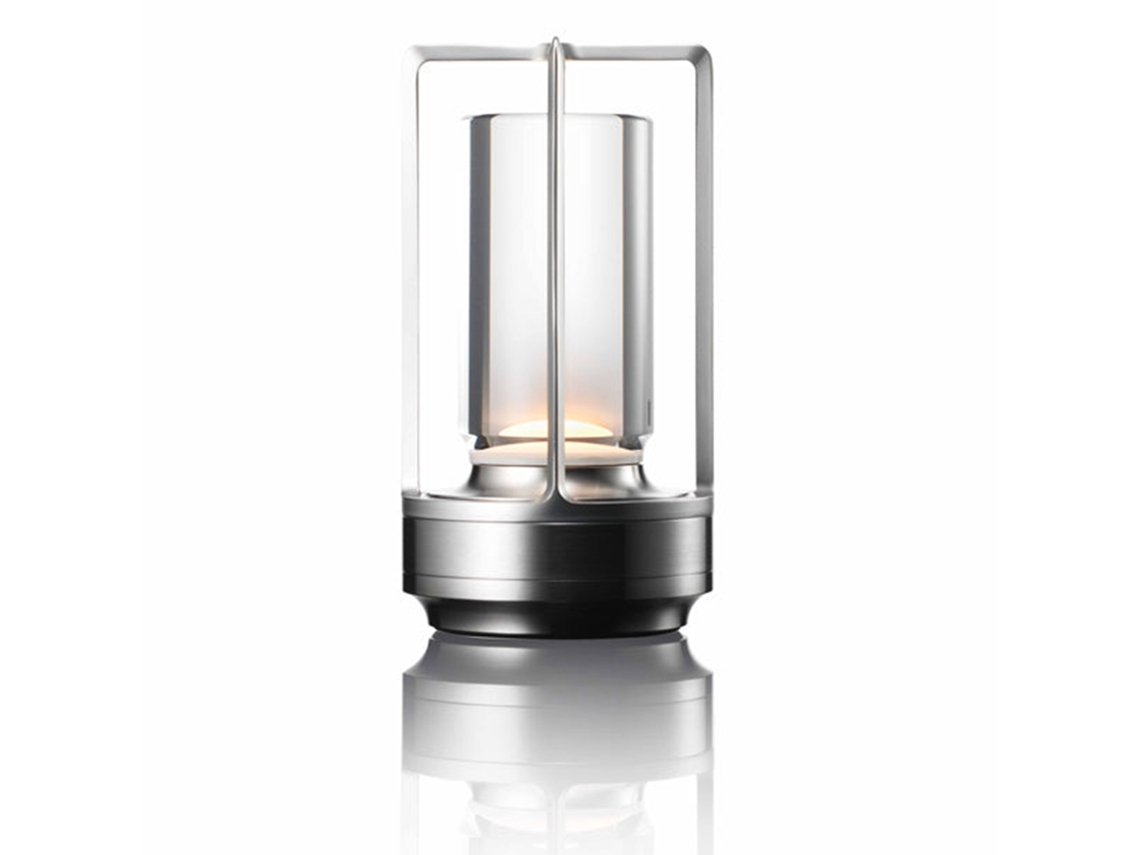Lâmpada de Mesa Sem Fio Portátil Recarregável Alumínio Dimmable 3 Modos de Cor para Sala e Quarto