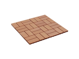Vidaxl Telha De Deck 22 Pcs Teca 30 X 30 Cm Wpc