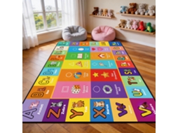 Tapete Para Brincar Chrui - Antiderrapante Com Alfabeto Abc E Animais Para Aprendizado - 50*80cm - Cartas 08