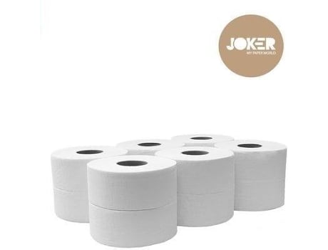 Papel Higiénico JOKER Jumbo Industrial 2 XL 12 Rolos