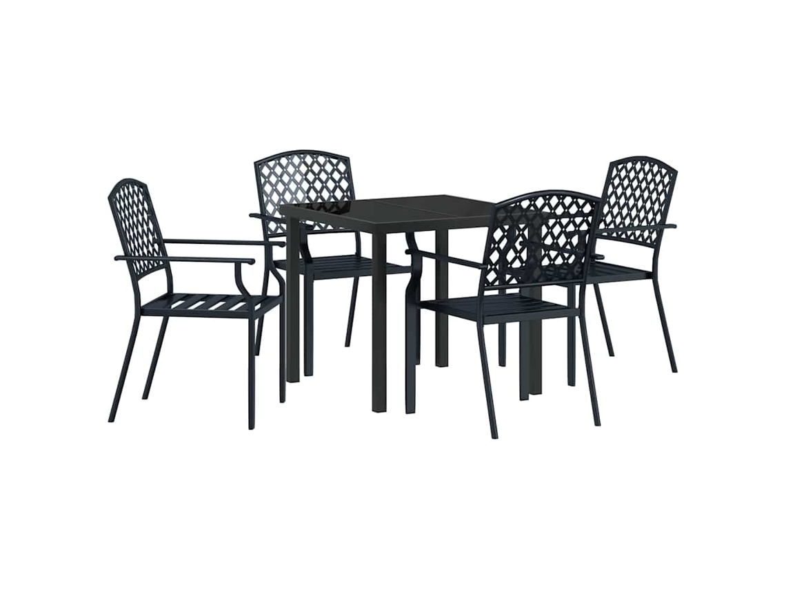 Maison Exclusive - Conjunto De Jantar Para Jardim 5 Pcs Antracite