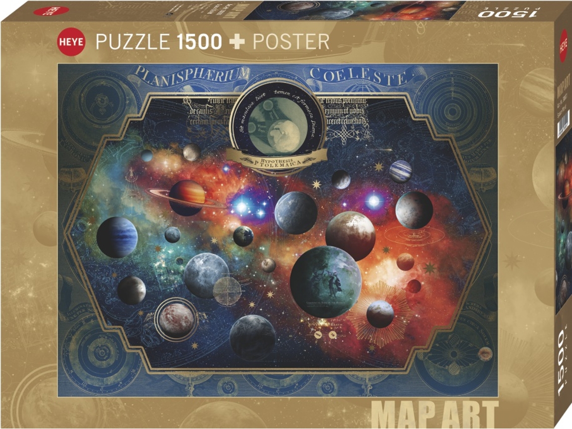 Puzzle 1500 peças Map Art Space World (Idade minima recomendada: 9 anos)