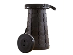 Banqueta Dobrável Portátil , Capacidade De Peso De 250 Kg (550 Lbs), Altura Ajustável De 6,5 A 45 Cm. Mdug (preta)