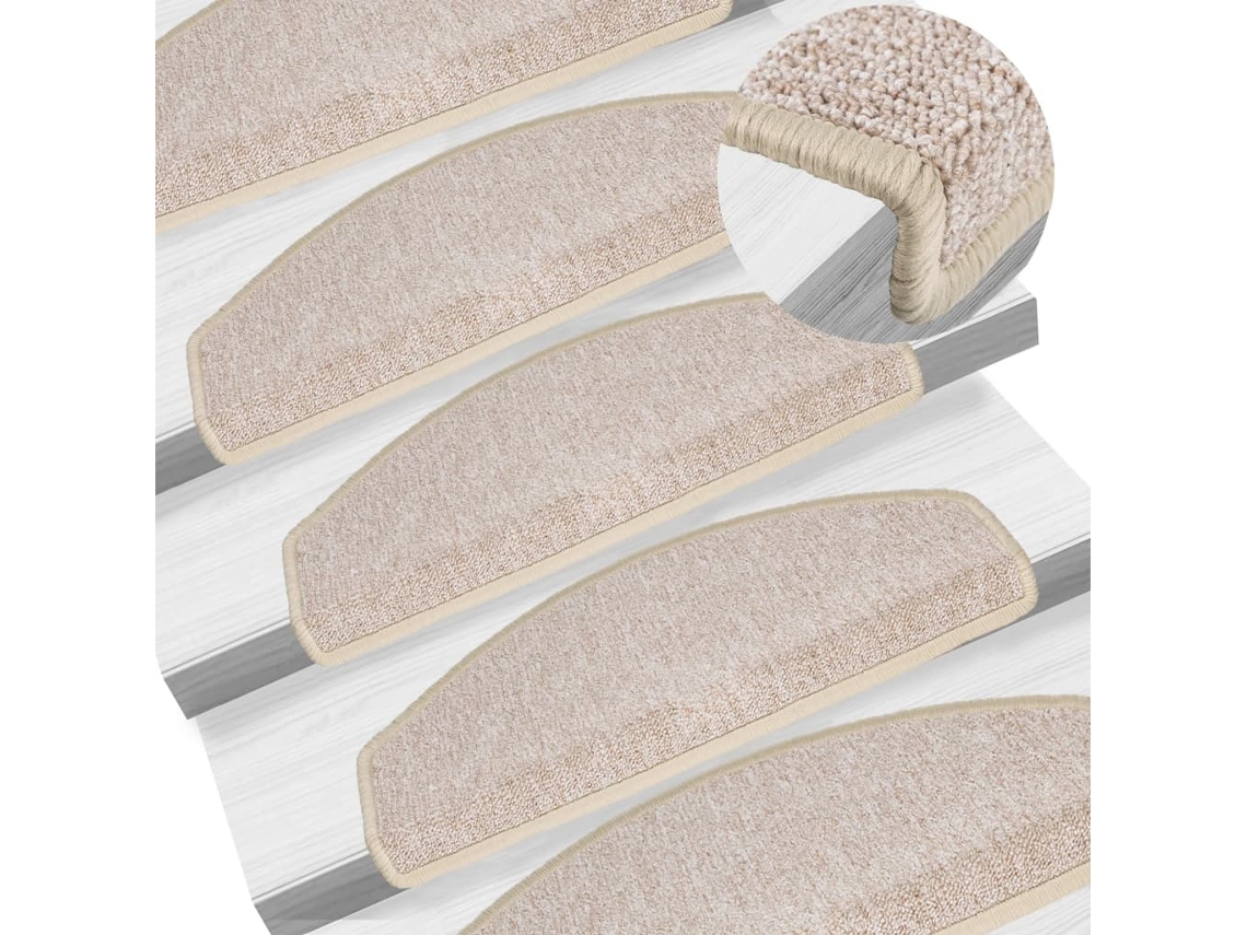 Tapetes De Escada 15 Pcs 65x24x4 Cm Cinzento-acastanhado Wsd195926