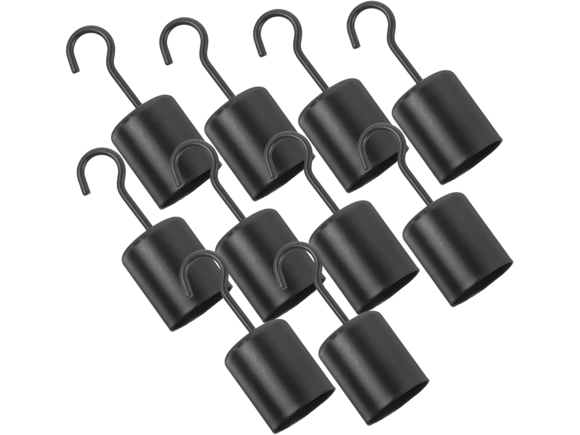 Inoomp Conjunto De 10 Ganchos De Teto Preto Vintage Para Pendurar Lâmpad