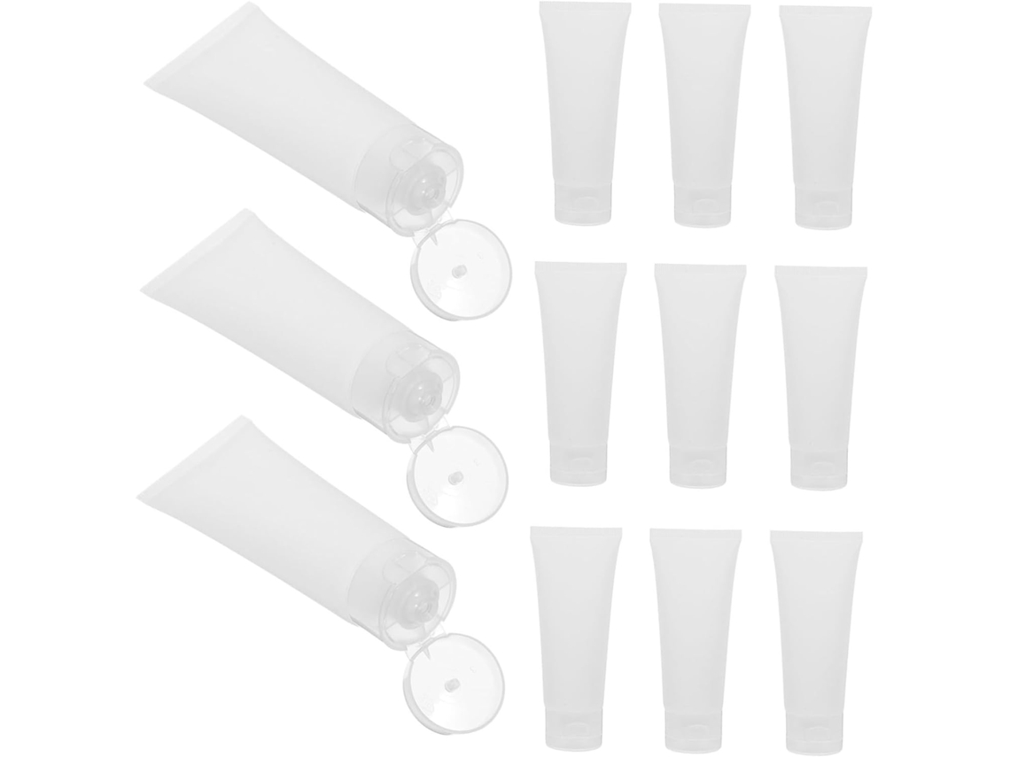 Conjunto De 20 Tubos De Loção Vazios Para Viagem, Tubos De Creme Recarregáveis.