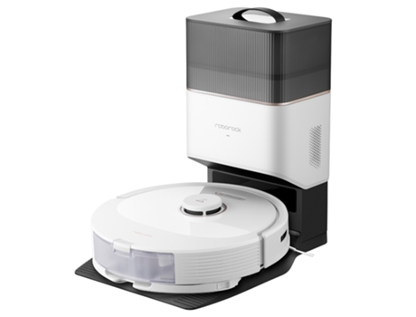 Aspirador de Pó Robô ROBOROCK Q8 Max com Doca Vazia Automática 5500Pa Sucção Duoroller Escova Lds Navigation Branco