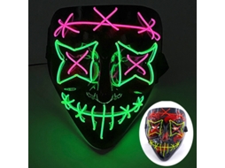 Máscara De Purga De Led Neon Para Halloween, Máscaras Para Festa De Máscaras, Luz Que Brilha No Escuro, Máscaras Engraçadas, Acessórios Para Fantasias