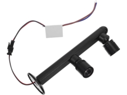 Refletor Led Interno Em Alumínio Preto Para Iluminação De Vitrines De Joias E