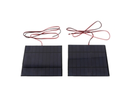2 Peças Painel Solar De Silício Policristalino Módulo De Potência 5v 500ma Com Cabo De 100cm Epóxi