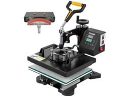 Prensa térmica VEVOR 2 em 1 Máquina de sublimação por transferência para t-shirts DIY, chapéu etc. (Outlet Grade A - 10x12 polegadas)