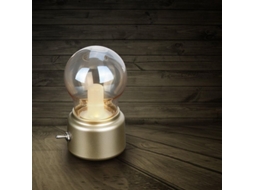 Abajur de Cabeceira Retrô Recarregável Via Usb, Luminária de Mesa Led, Luz Noturna BRILVIBERA