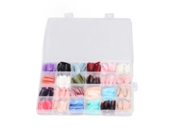 Conjunto De 576 Dicas De Unhas Falsas De Cobertura Completa Cor Pura Moda Unhas Artificiais Prensáveis
