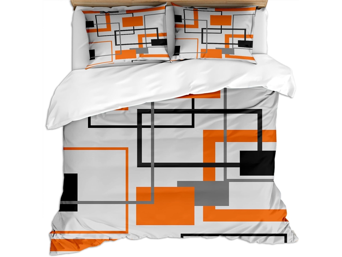 Capa de Edredom com 2 Fronhas 65x65 Cm em Microfibra Fronha (LxA)