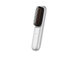 Presilha de cabelo (Marfim branca) com íons negativos, não inflamável, portátil, com função de alisamento e modelagem.