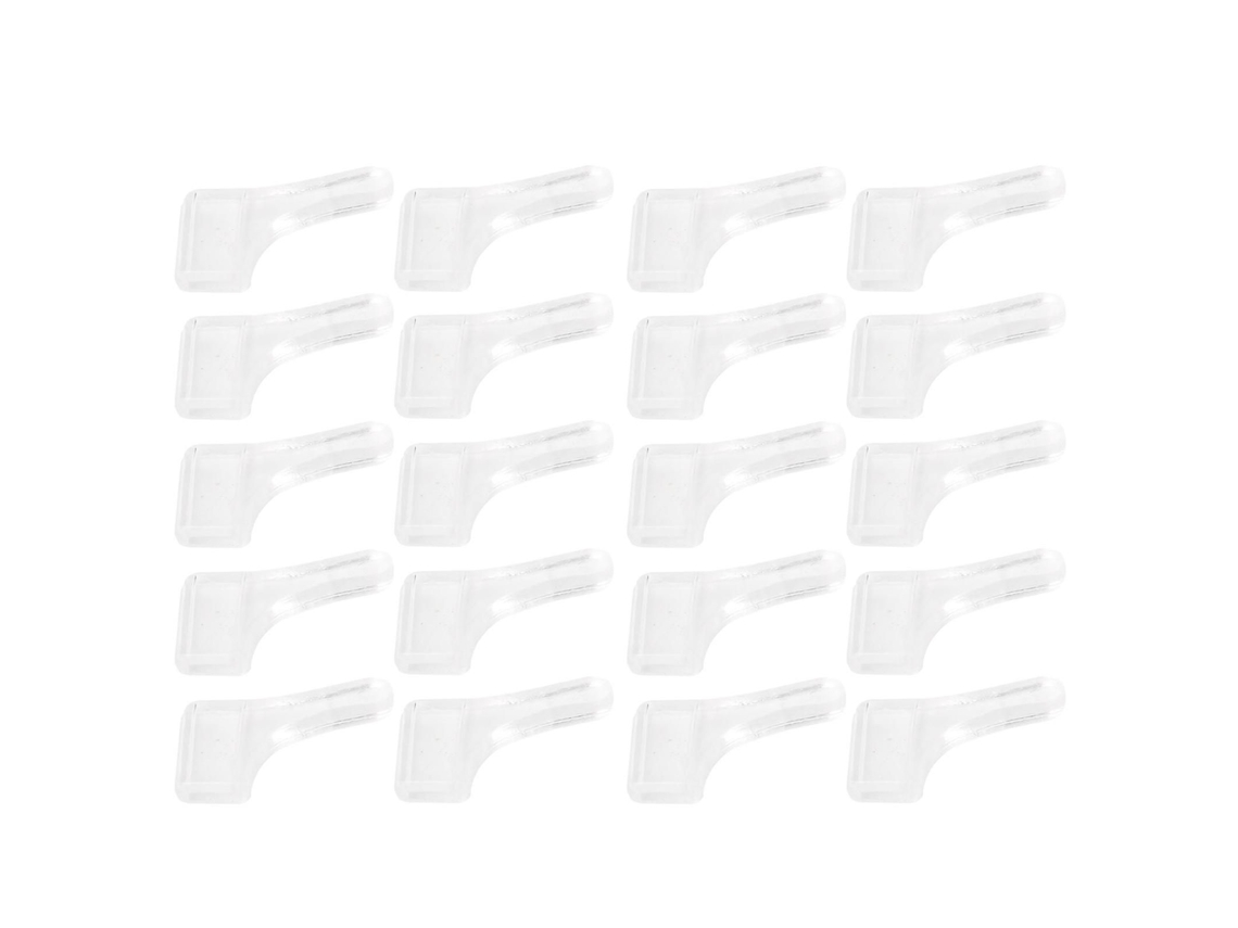 10 Pares de Ganchos Orelha Transparentes, Suporte Óculos Antiderrapante Pvc, Ponta Têmpora Macia GOKOCO
