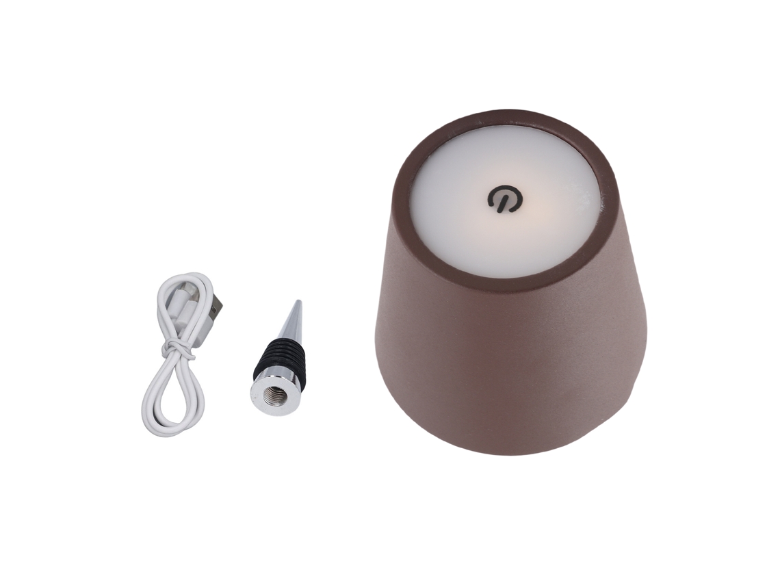 Bj-lâmpada Sem Fio De Garrafa Led Recarregável Com Toque, 3 Temperaturas De Cor Rgb E Dimmer Contínuo Para Bar, Restaurante E Café
