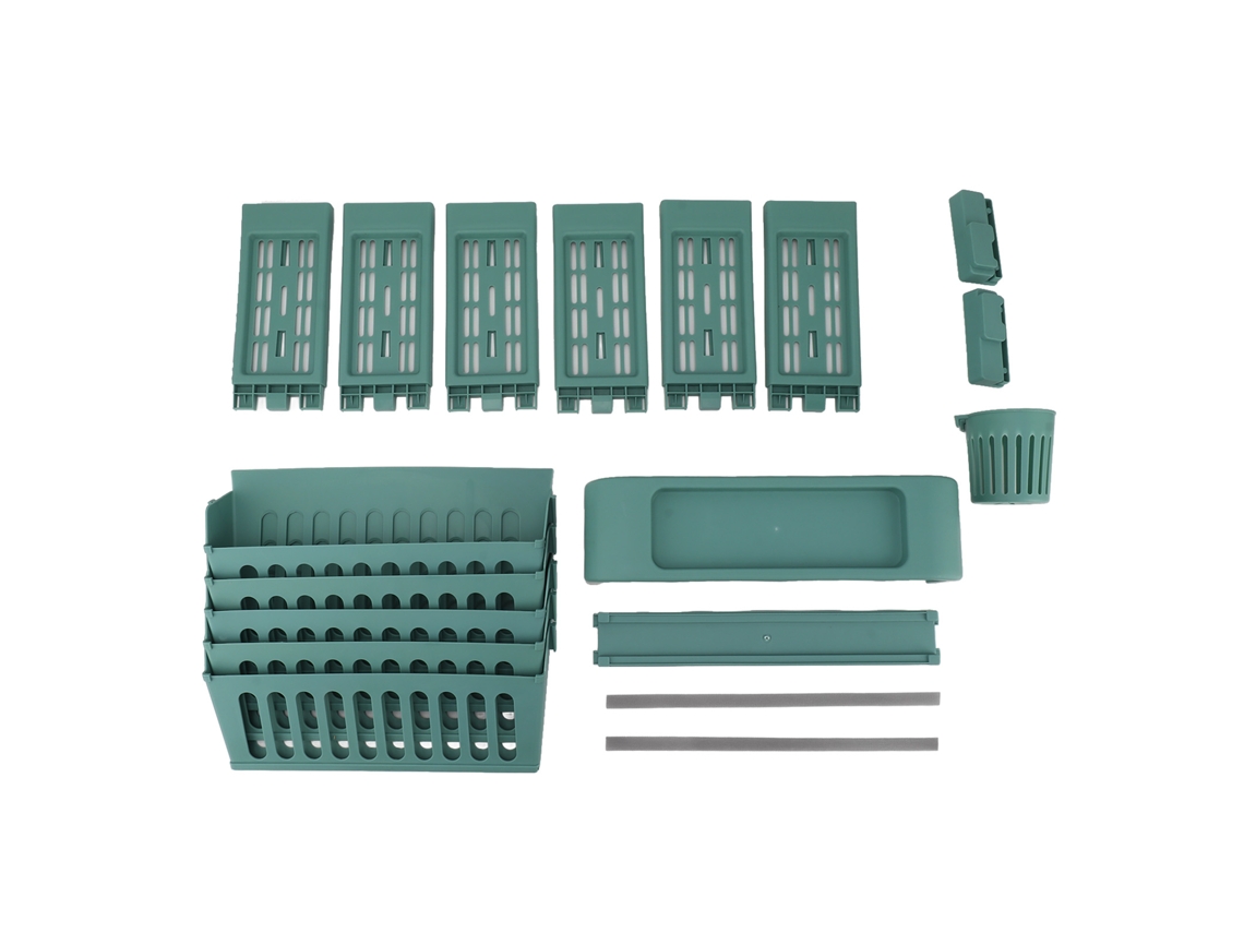 Estante de Livros para Lado da Mesa de Sala de Aula com 6 Prateleiras, Móvel, Verde