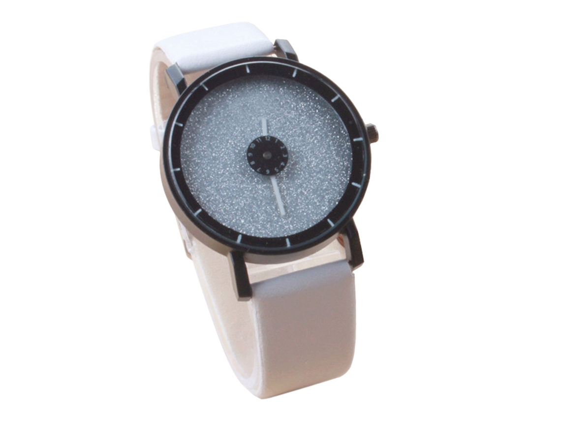Relógio Feminino de Quartzo com Pulseira de Couro Pu Estilo Moderno Branco