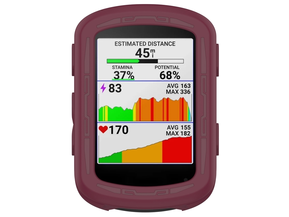Garmin Edge 840 / Edge 540 Cronômetro Armadura Capa Protetora De Silicone (vinho Vermelho)*