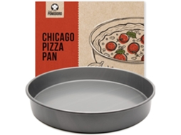 Chef Pomodoro Chicago Dish Deep Pizza Pan 12 Polegadas Alumínio Anodizado Utensílios de Cozinha de Bakeware Pré-Temperados 12 Polegadas
