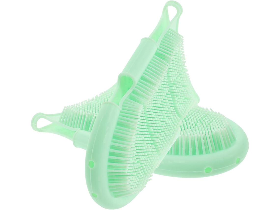 Conjunto De 2 Escovas Esfoliantes Corporais E Para As Costas Clispeed, Acessórios De Massagem Em Silicone, Escova De