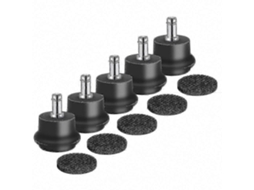 Lurelia Rodízios Para Cadeira De Escritório, Pack De 5, 11 X 22 Mm, 52 Mm, Silencioso, Magnético, Preto